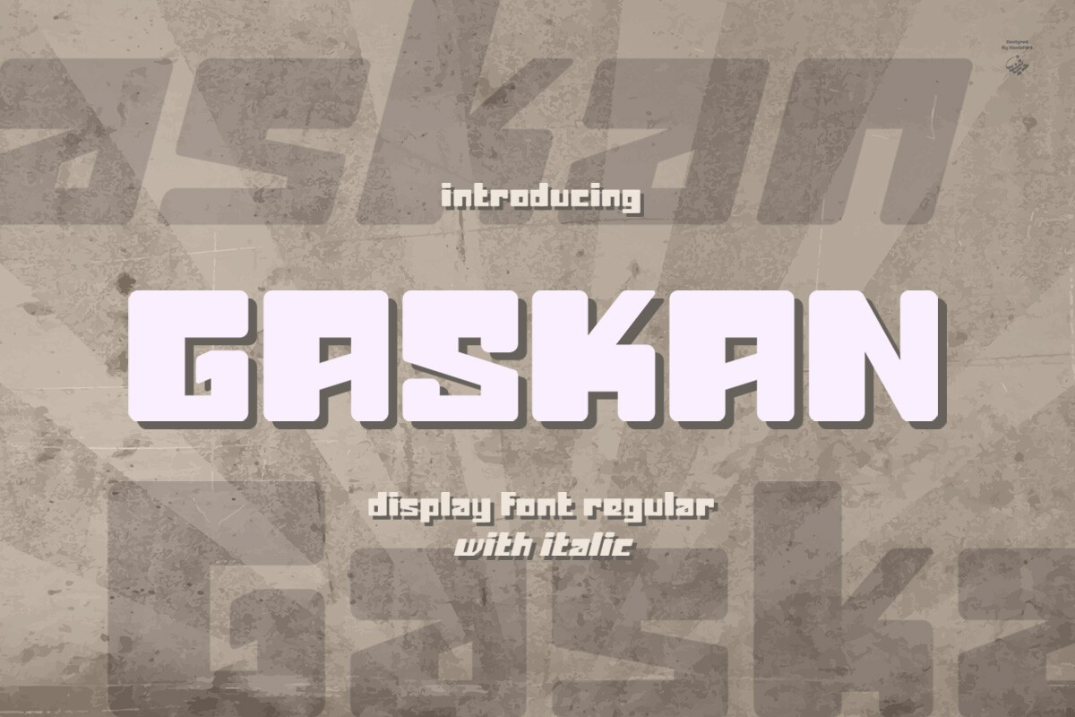 Пример шрифта Gaskan Regular