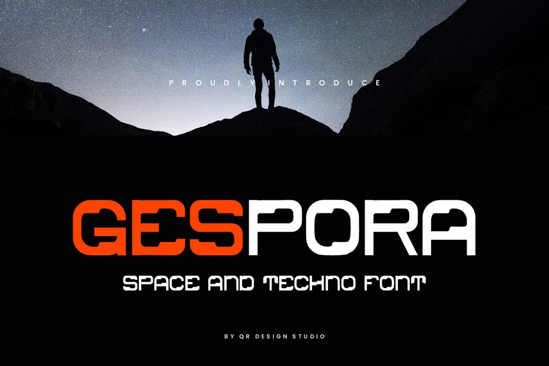 Пример шрифта Gespora Regular
