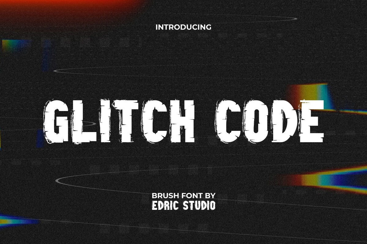 Пример шрифта Glitch Code Regular