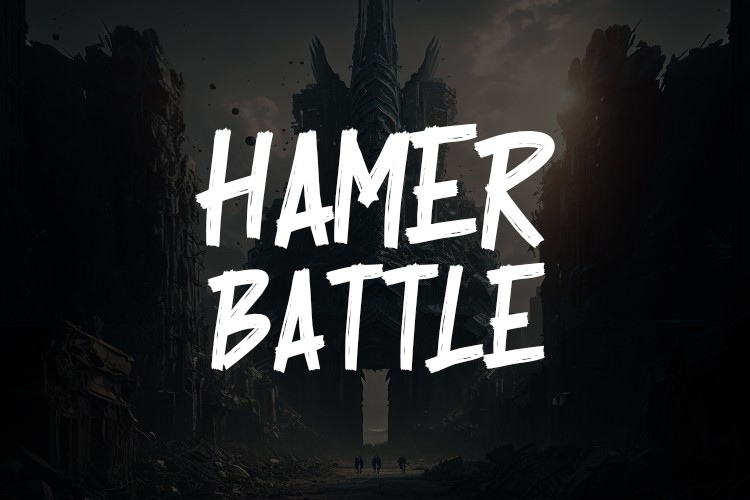 Пример шрифта Hamer Battle Regular