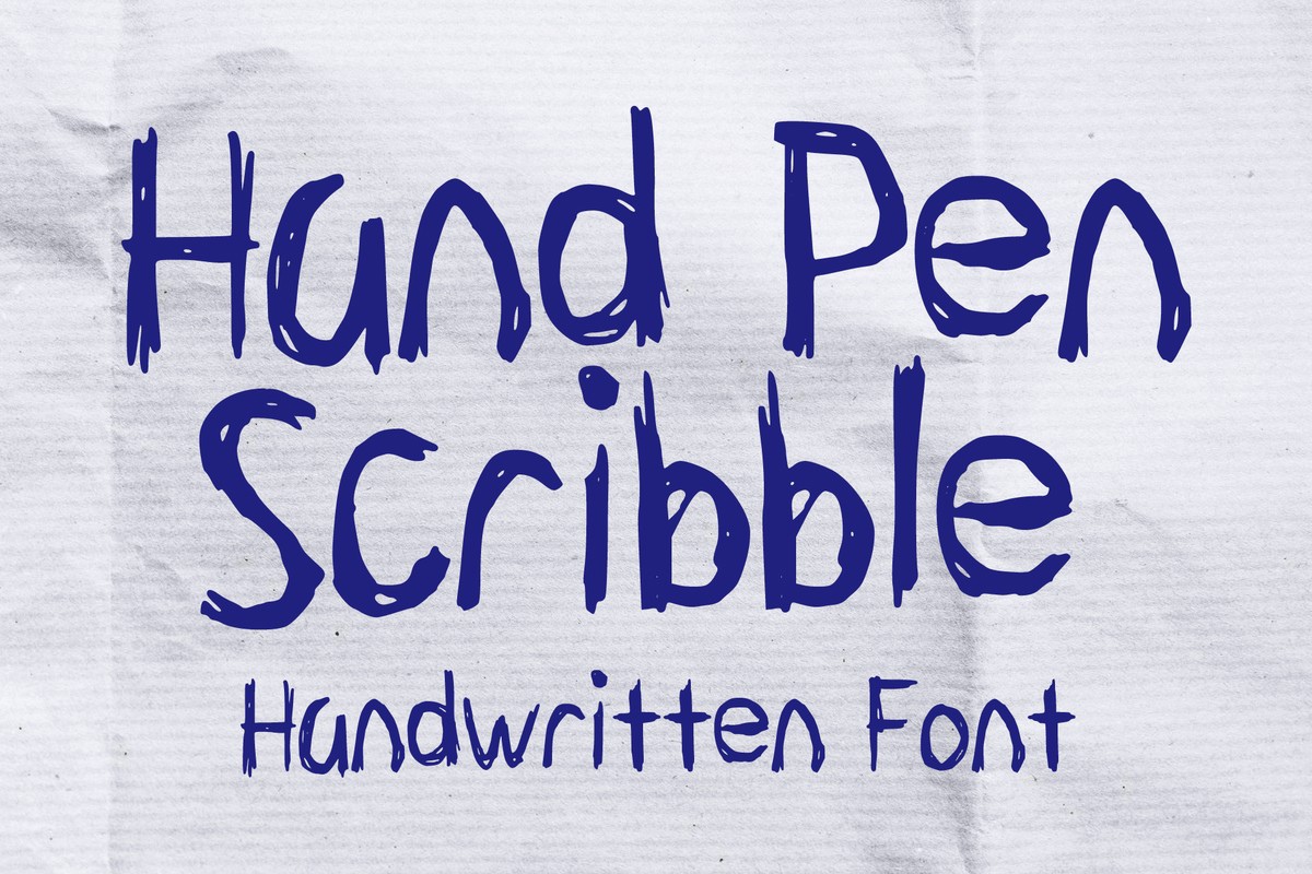 Пример шрифта Hand Pen Scribble Regular