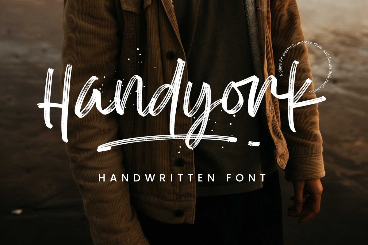 Пример шрифта Handyork Regular