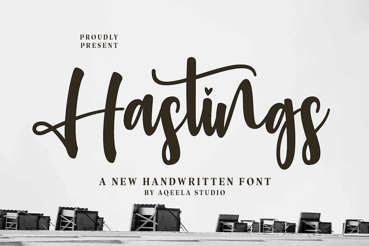 Пример шрифта Hastings Regular