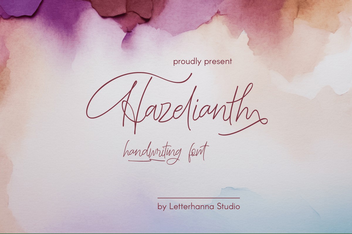 Пример шрифта Hazelianth Regular