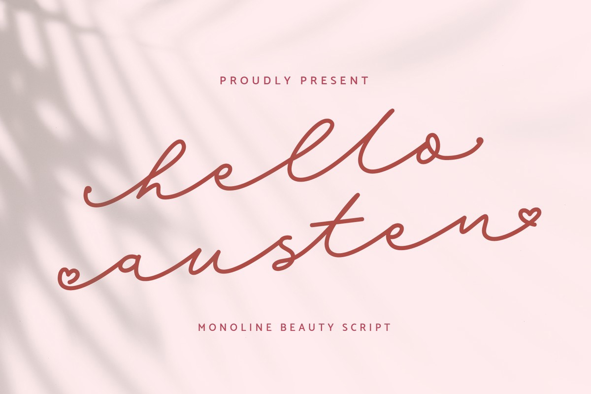 Пример шрифта Hello Austen Regular