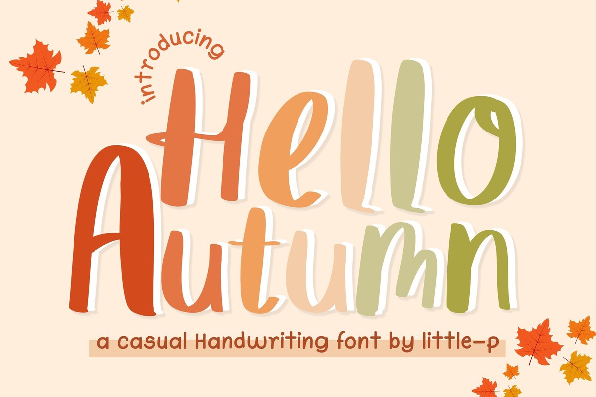 Пример шрифта Hello Autumn Regular
