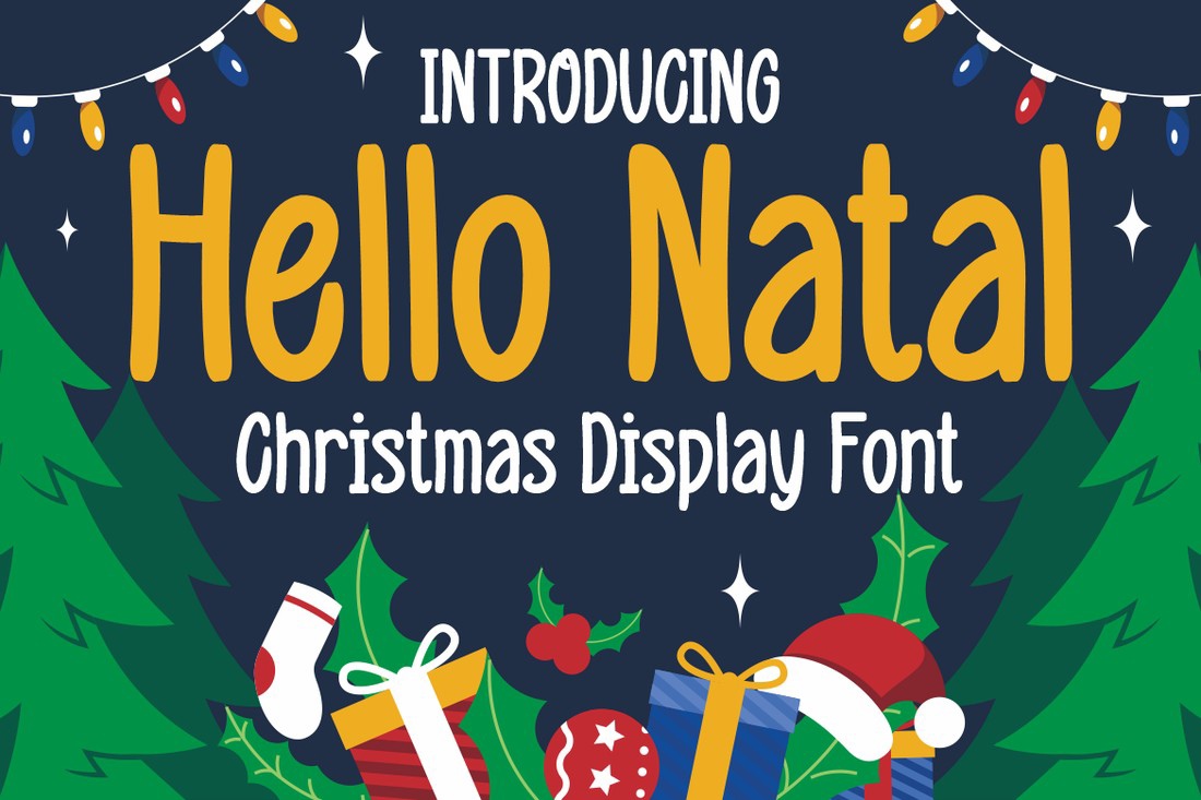 Пример шрифта Hello Natal Regular