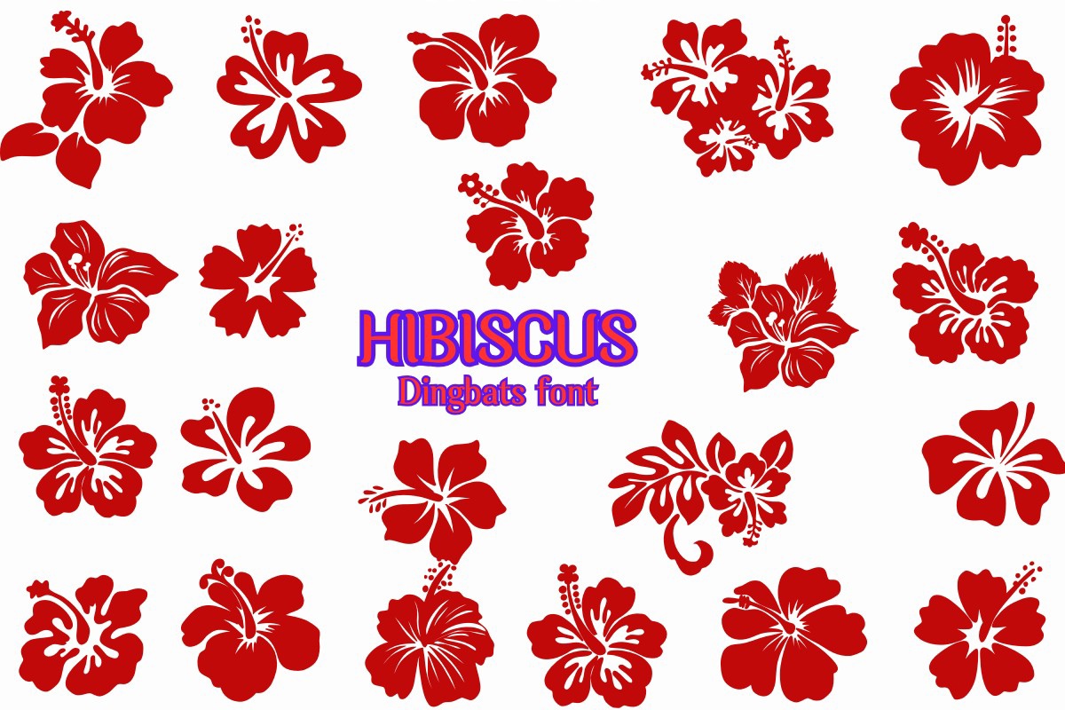 Пример шрифта Hibiscus Regular