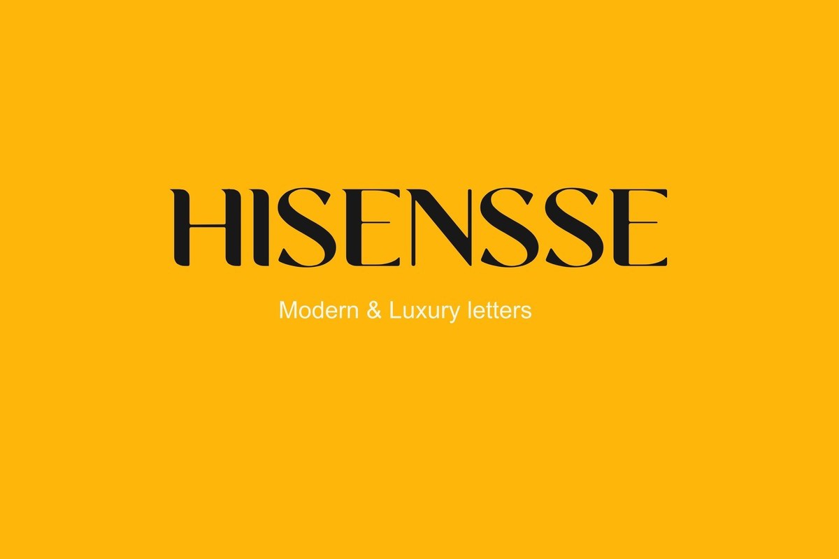 Пример шрифта Hisensse Regular