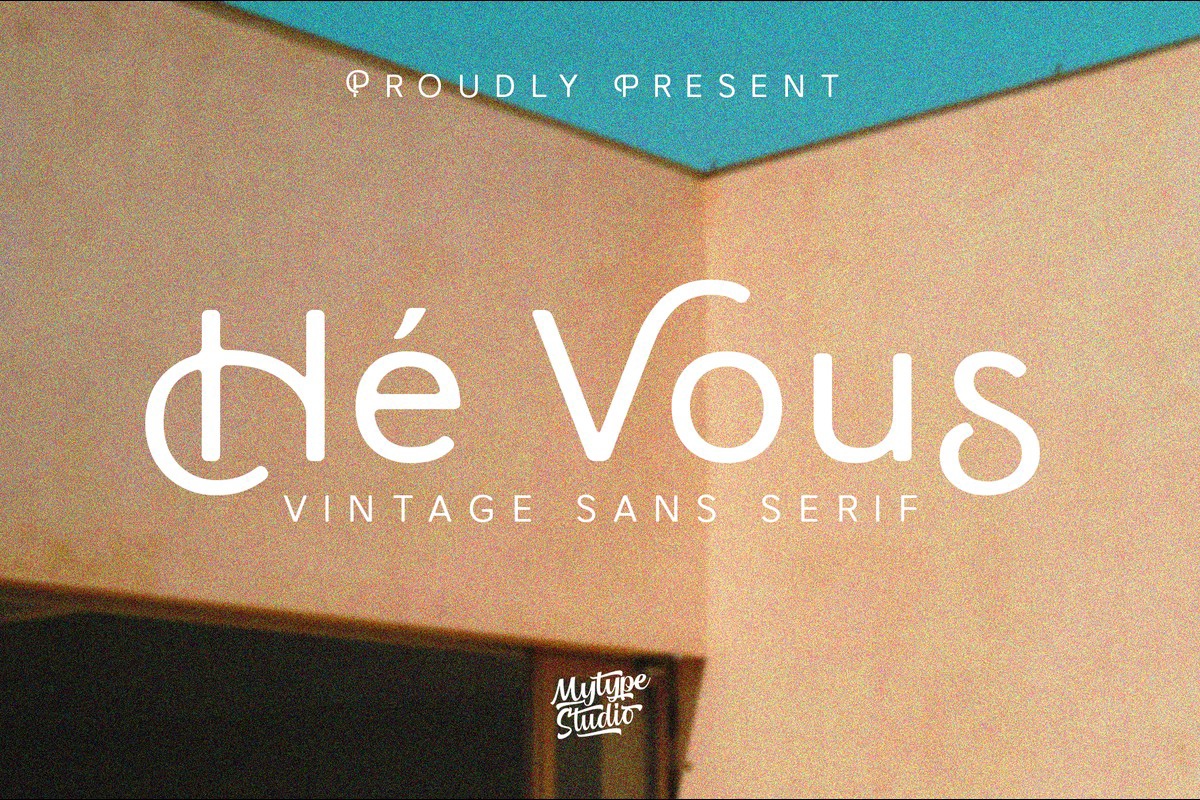 Пример шрифта Hе Vous Regular