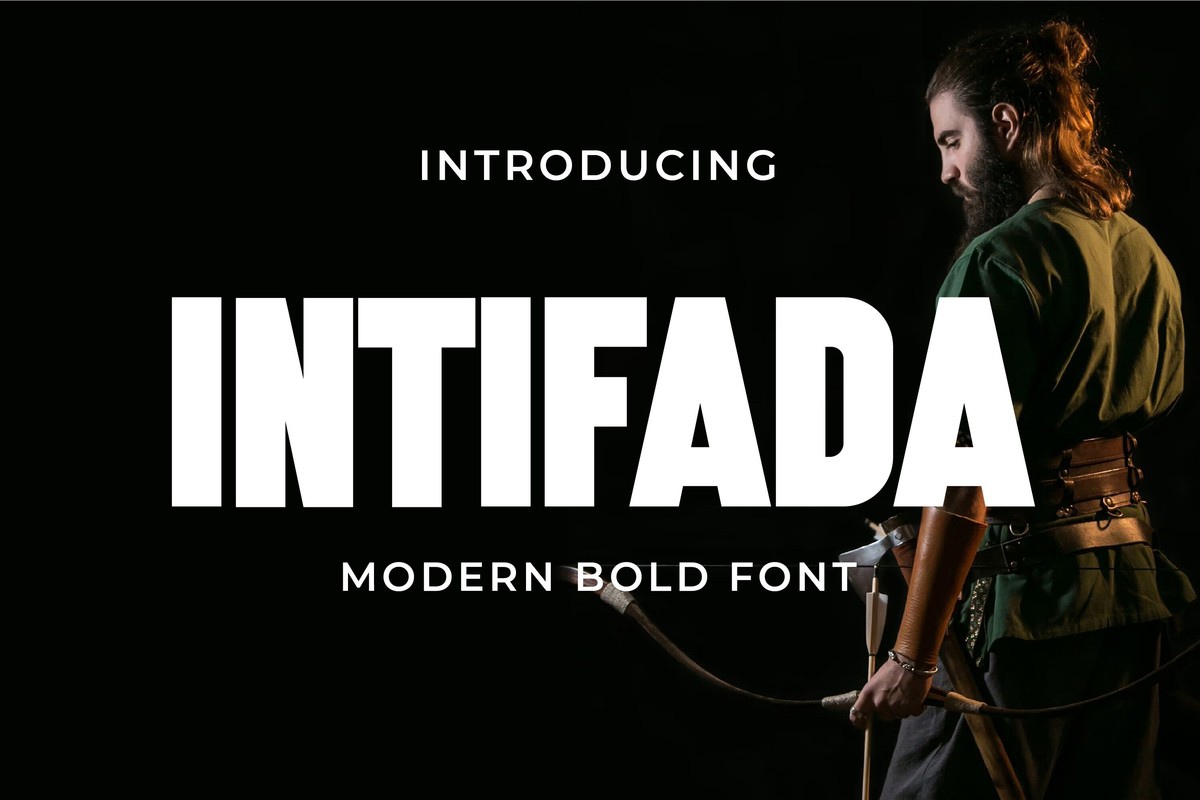 Пример шрифта Intifada Bold