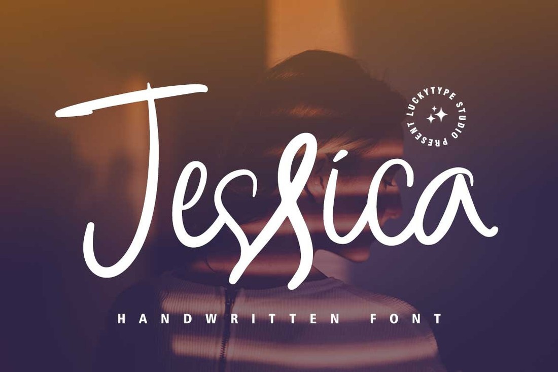 Пример шрифта Jessica Script Regular