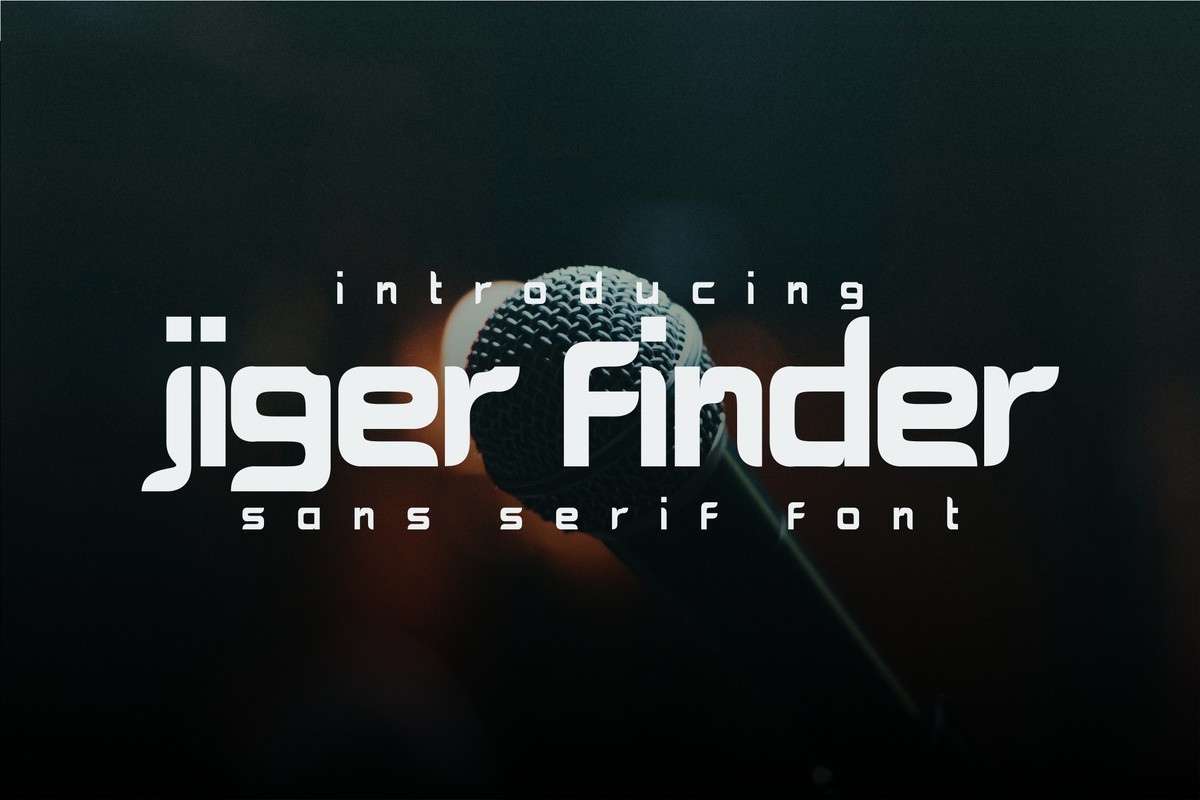 Пример шрифта Jiger Finder Regular