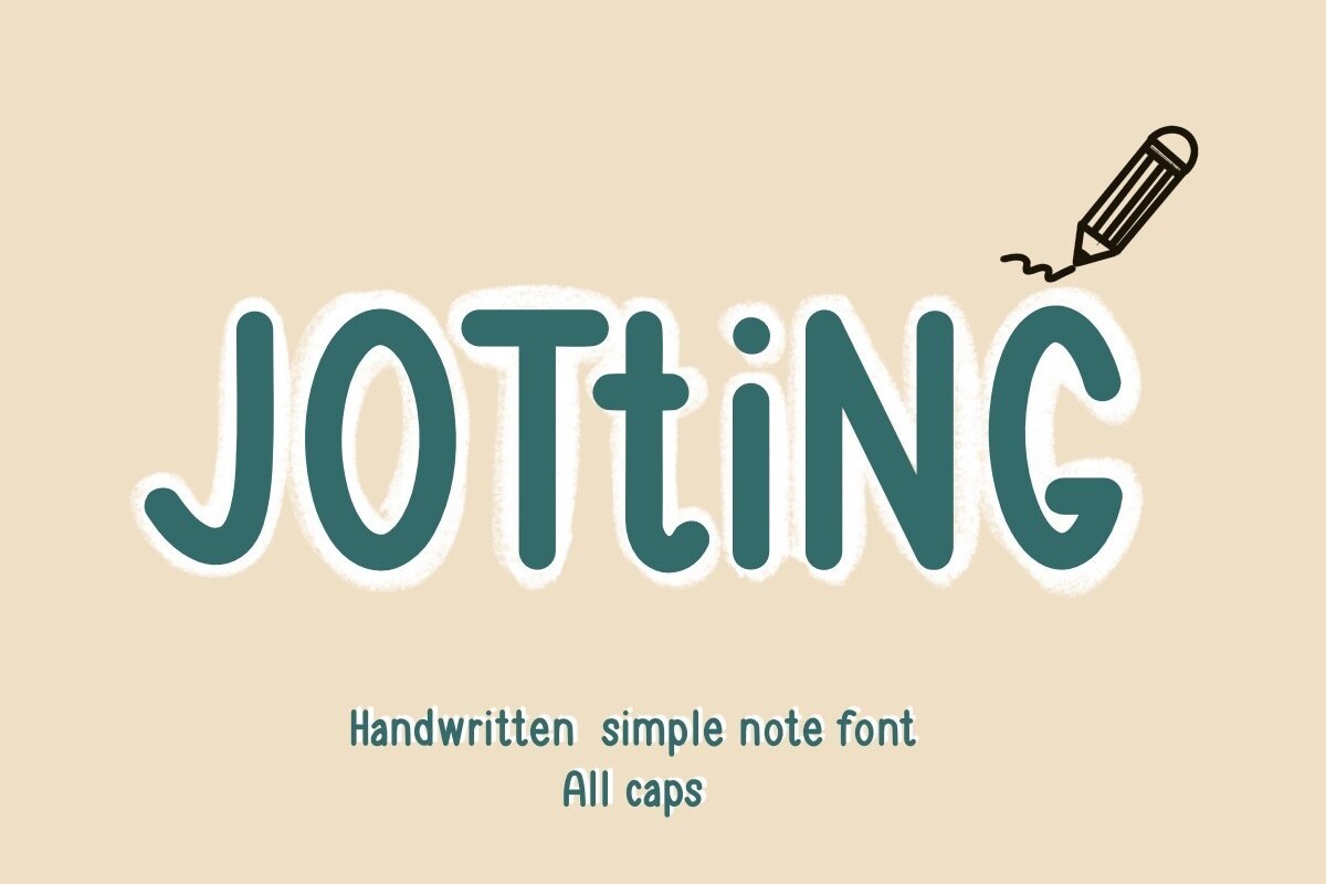 Пример шрифта Jotting Regular