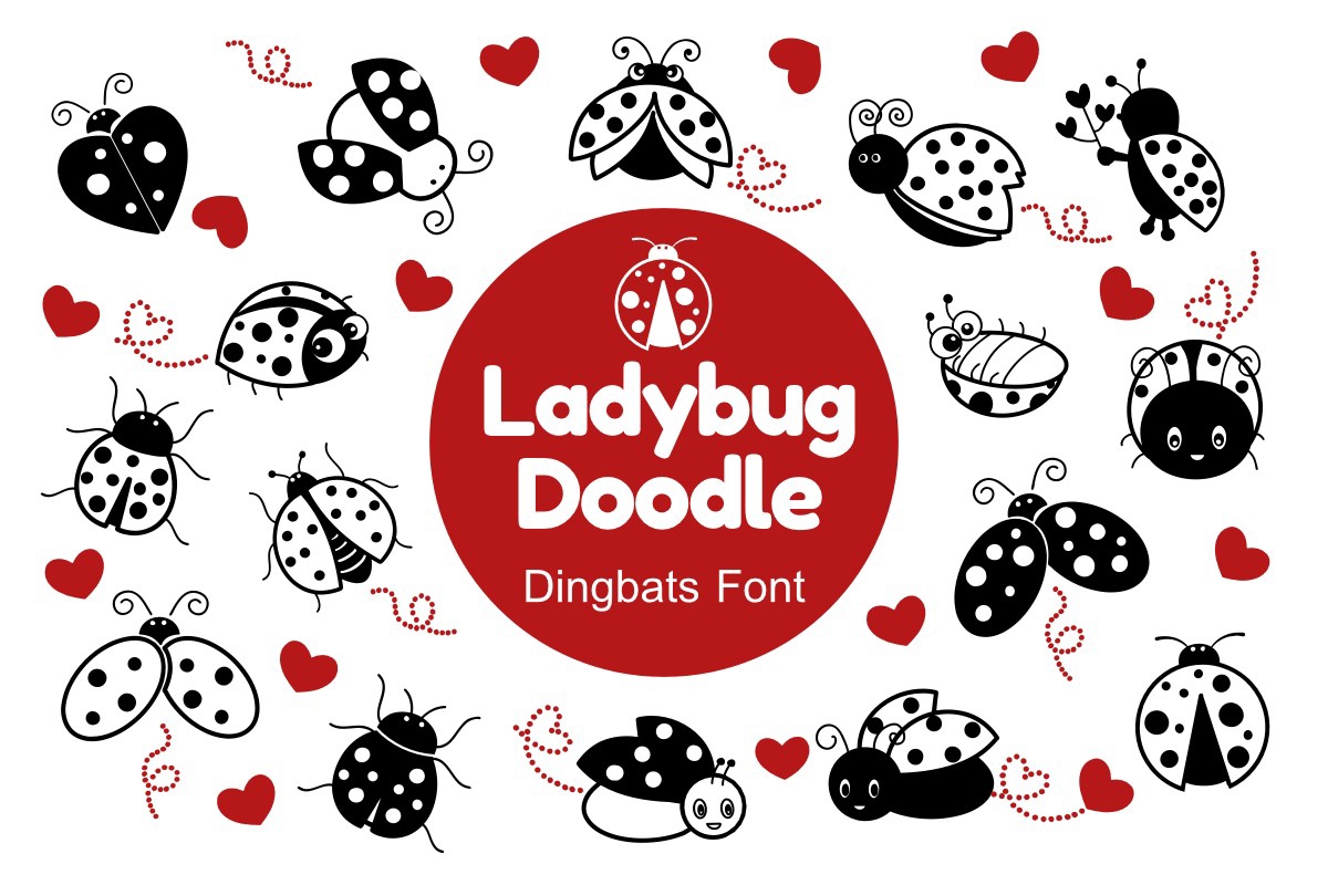 Пример шрифта Ladybug Doodle Regular