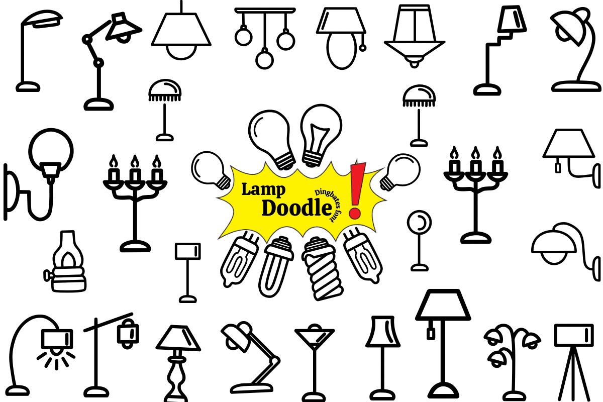 Пример шрифта Lamp Doodle Regular