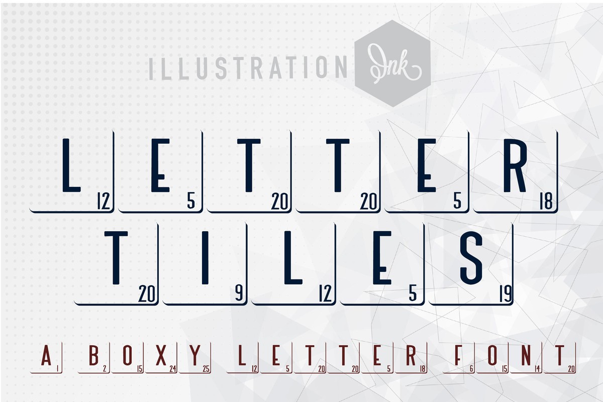 Пример шрифта ZP Letter Tiles Regular