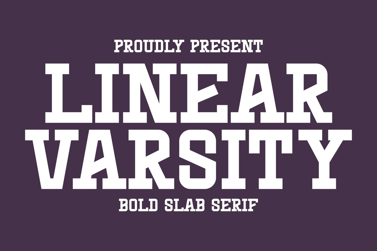 Пример шрифта Linear Varsity Regular