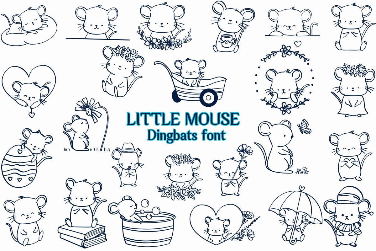 Пример шрифта Little Mouse Regular
