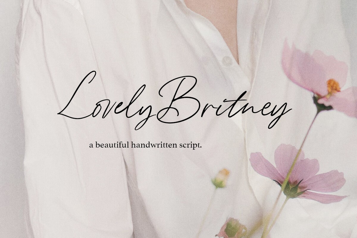 Пример шрифта Lovely Britney Regular