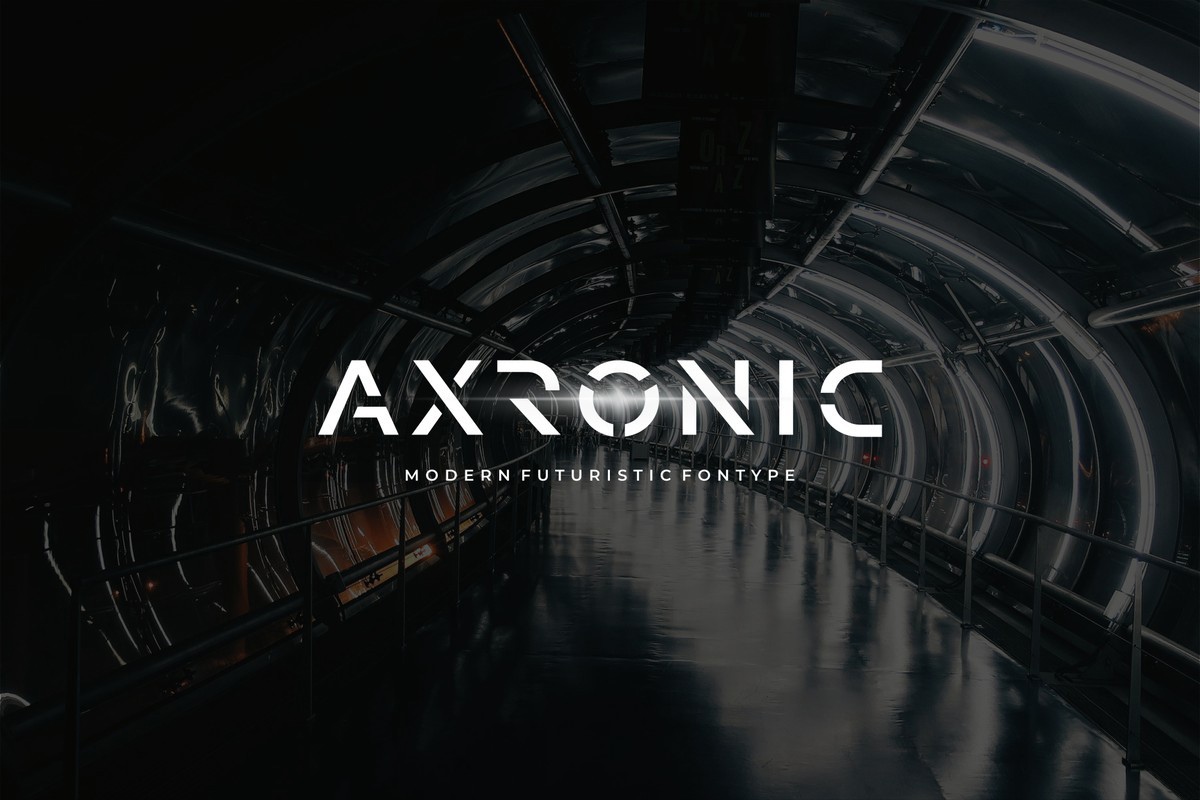 Пример шрифта Axronic Regular