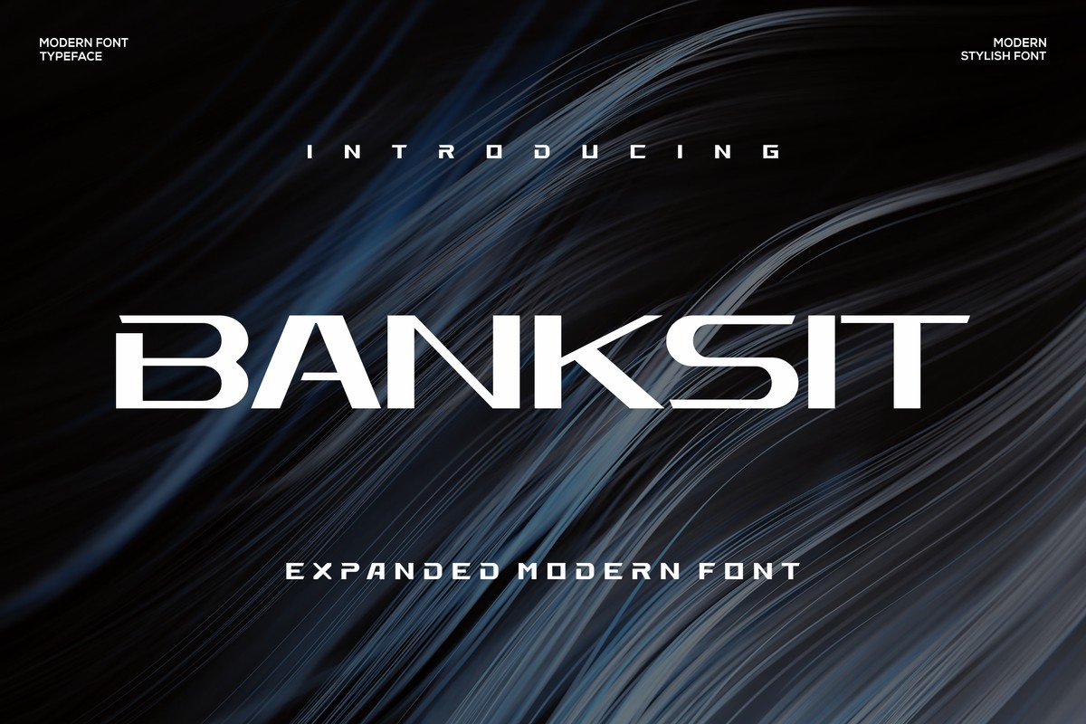 Пример шрифта Banksit Regular