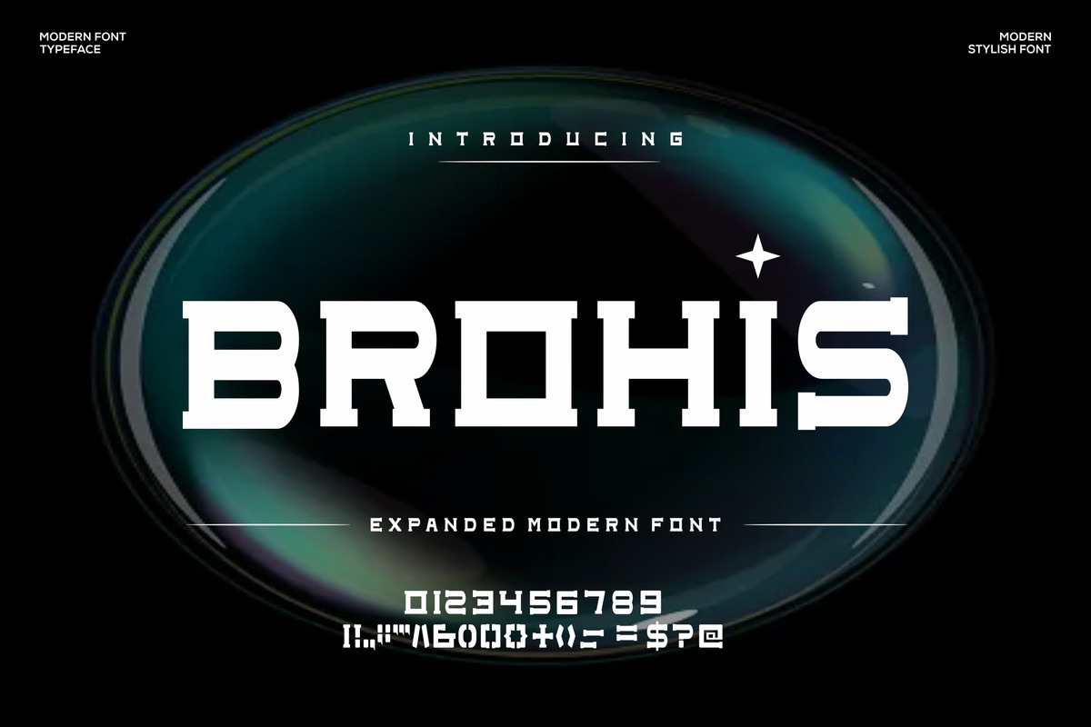 Пример шрифта Brohis Regular