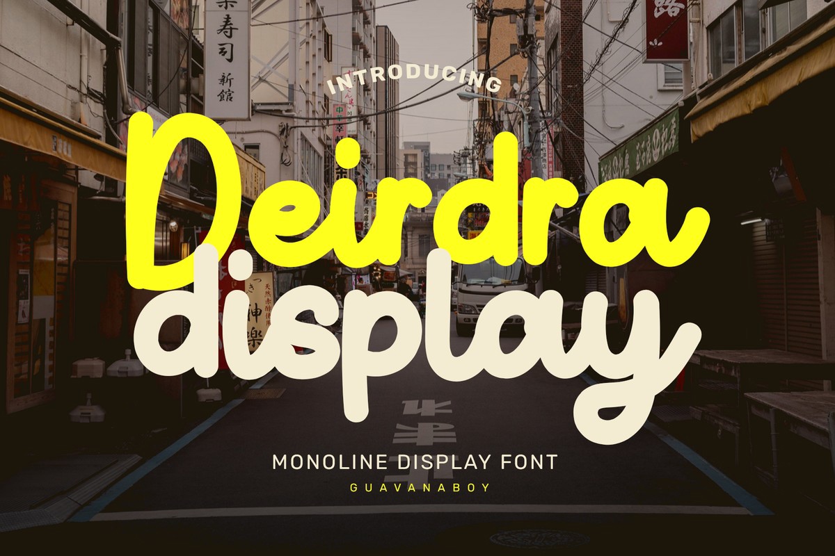 Пример шрифта Deirdra Regular