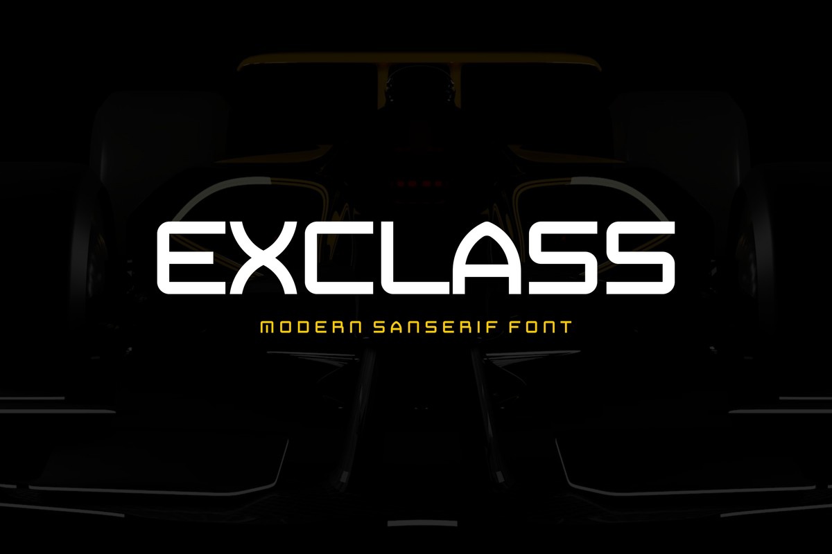 Пример шрифта Exclass Regular