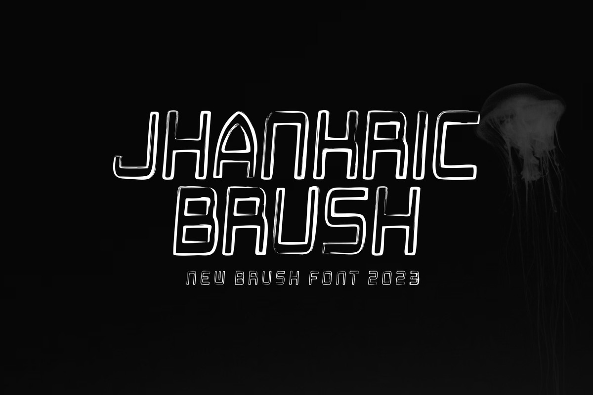Пример шрифта Jhankric Brush Regular