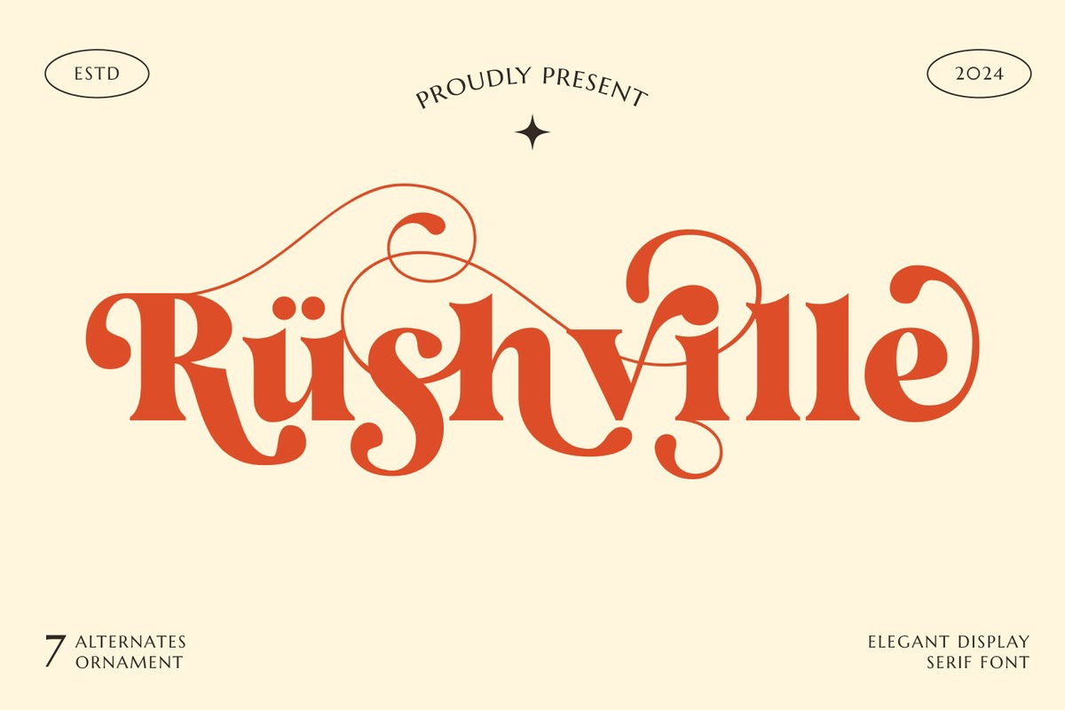 Пример шрифта Rushville Regular