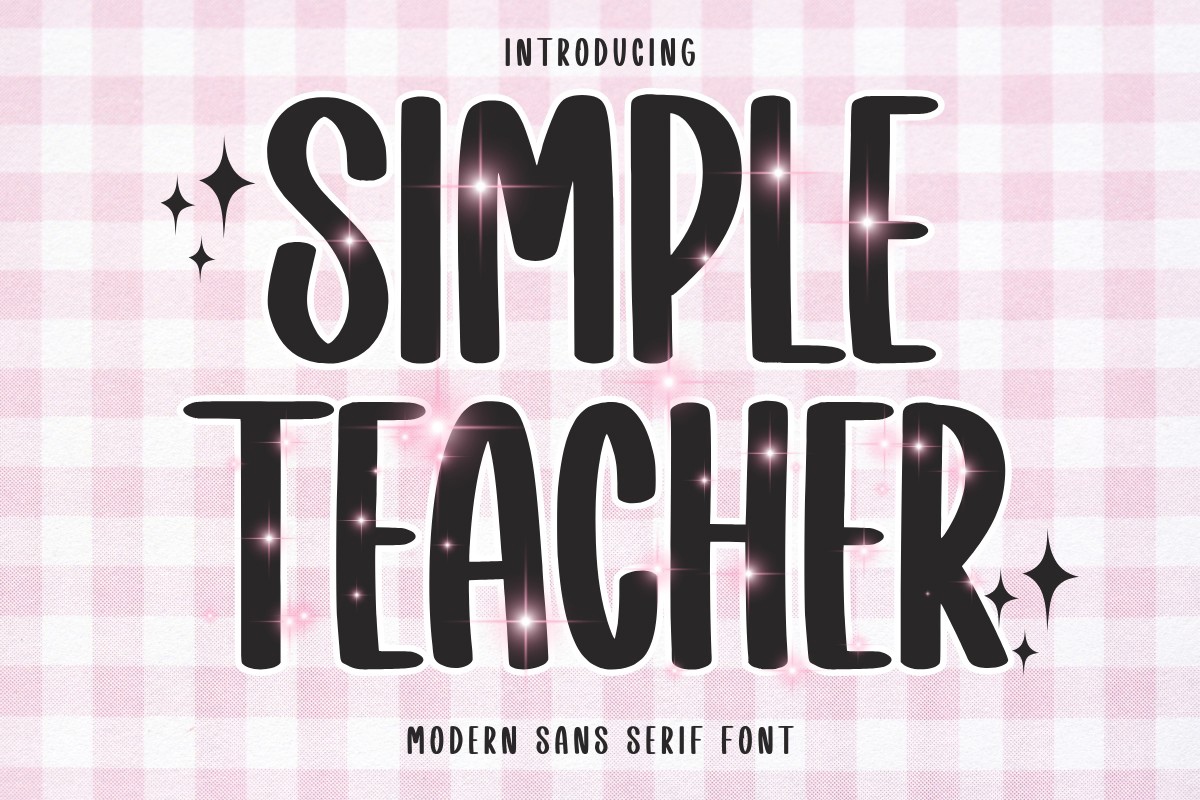 Пример шрифта Simple Teacher Regular