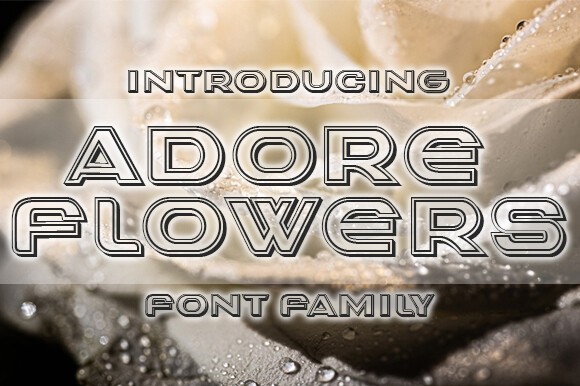 Пример шрифта Adore Flowers Regular