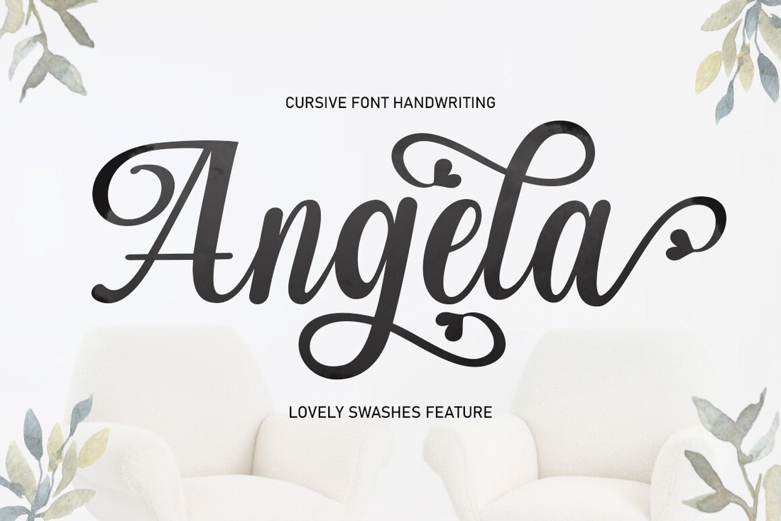 Пример шрифта Angela Story Regular