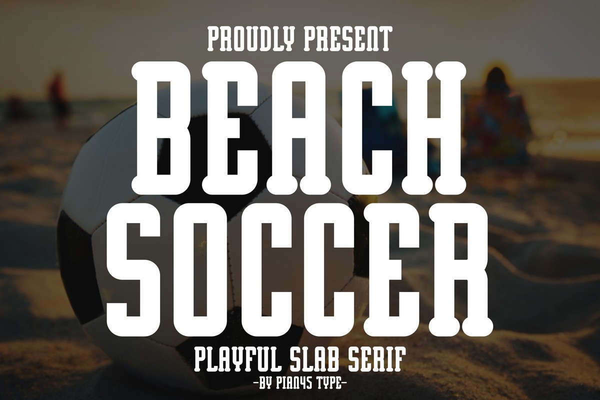 Пример шрифта Beach Soccer Regular