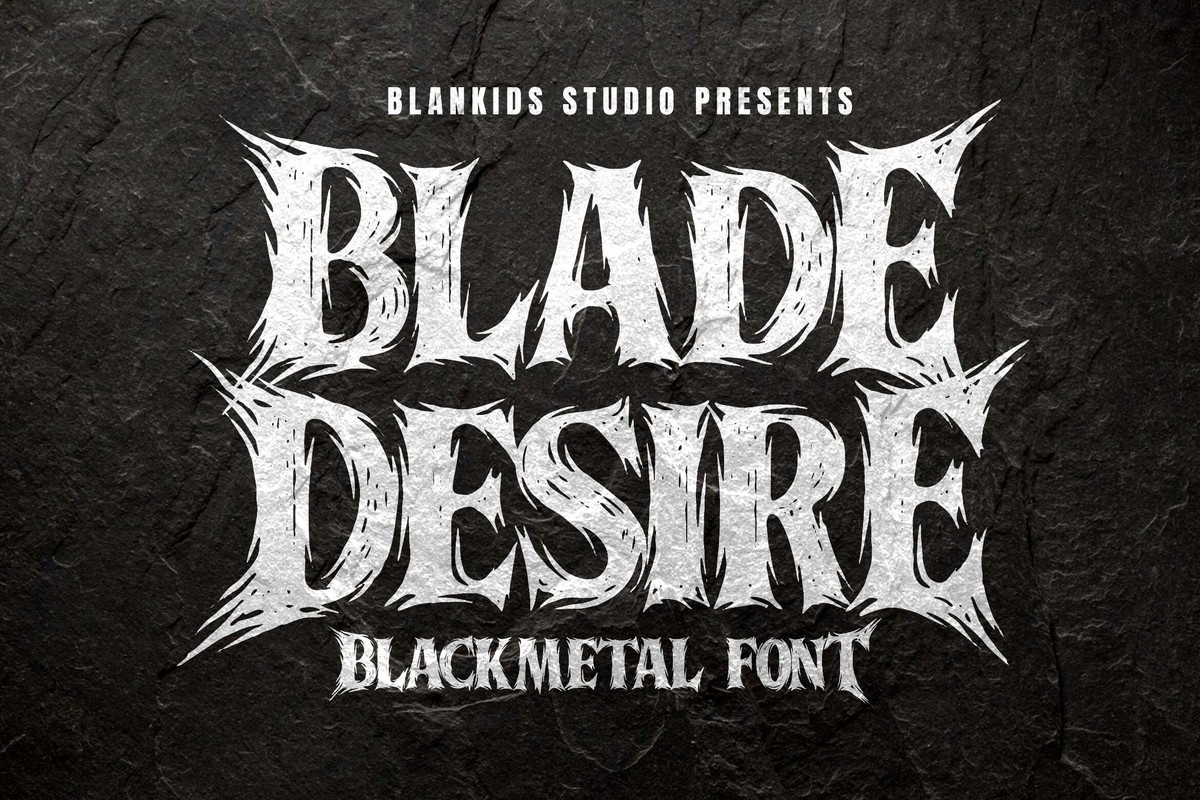 Пример шрифта Blade Desire Regular