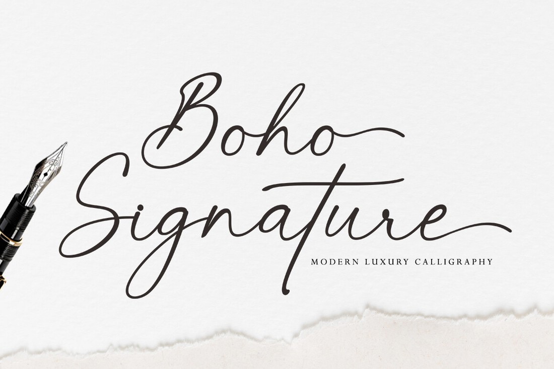 Пример шрифта Boho Signature Regular