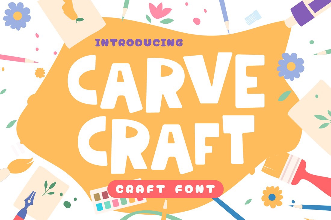 Пример шрифта Carve Craft 2