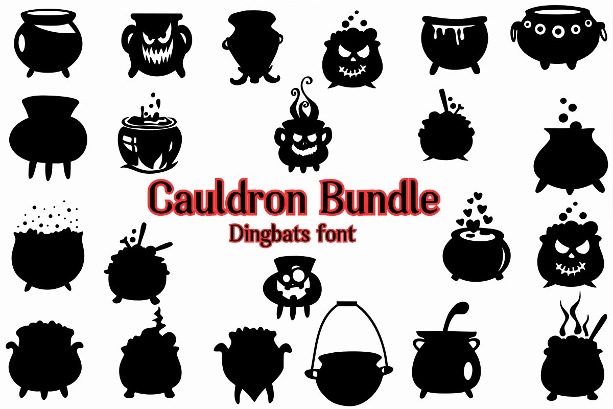 Пример шрифта Cauldron Bundle Regular