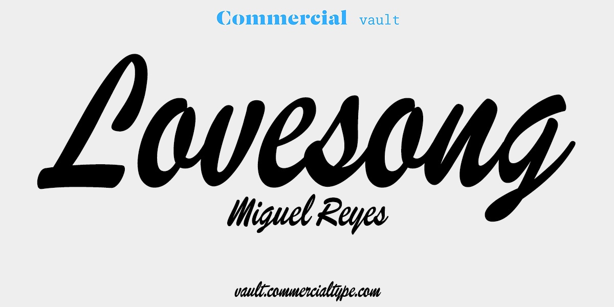 Пример шрифта Lovesong Regular