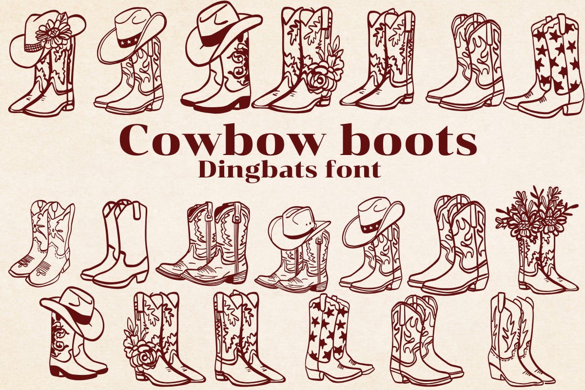 Пример шрифта Cowboy Boots Regular