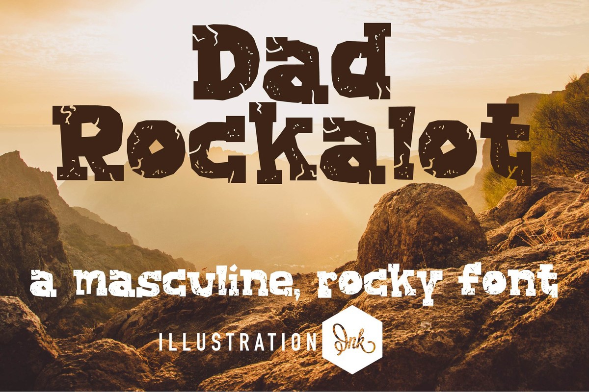 Пример шрифта PN Dad Rockalot Regular