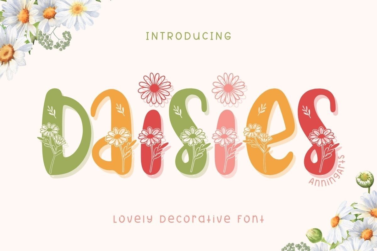 Пример шрифта Daisies Regular