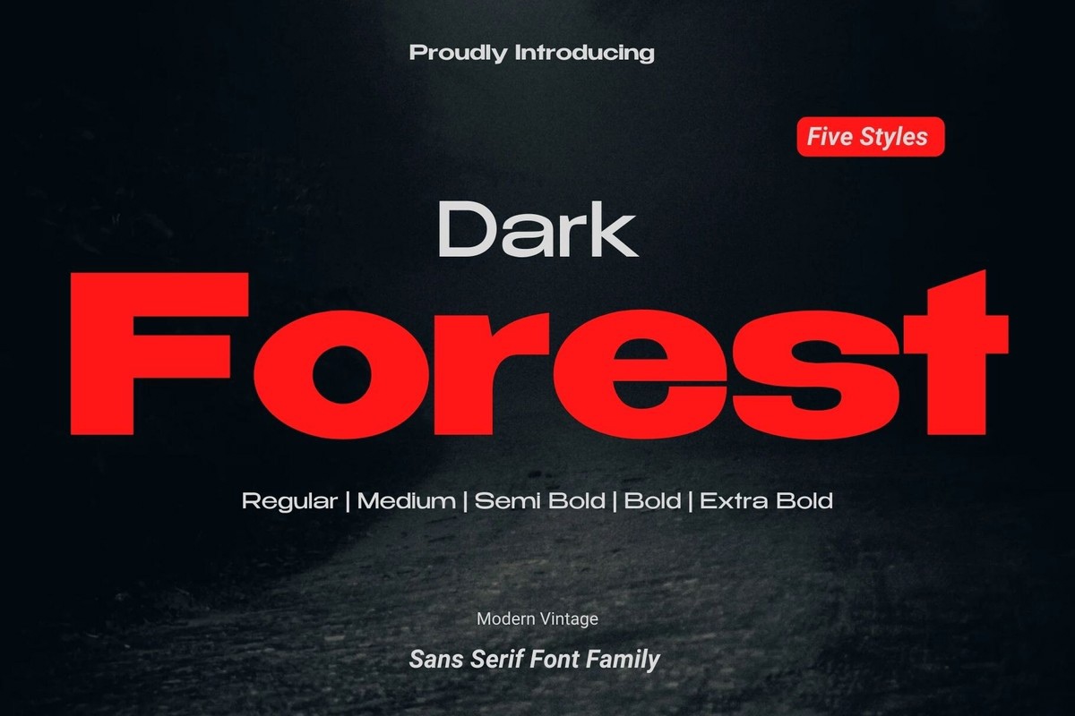 Пример шрифта Dark Forest Regular