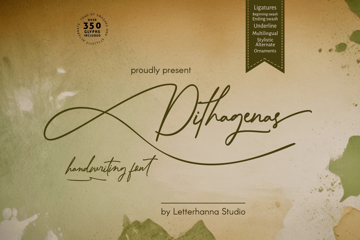 Пример шрифта Dithagenas Regular