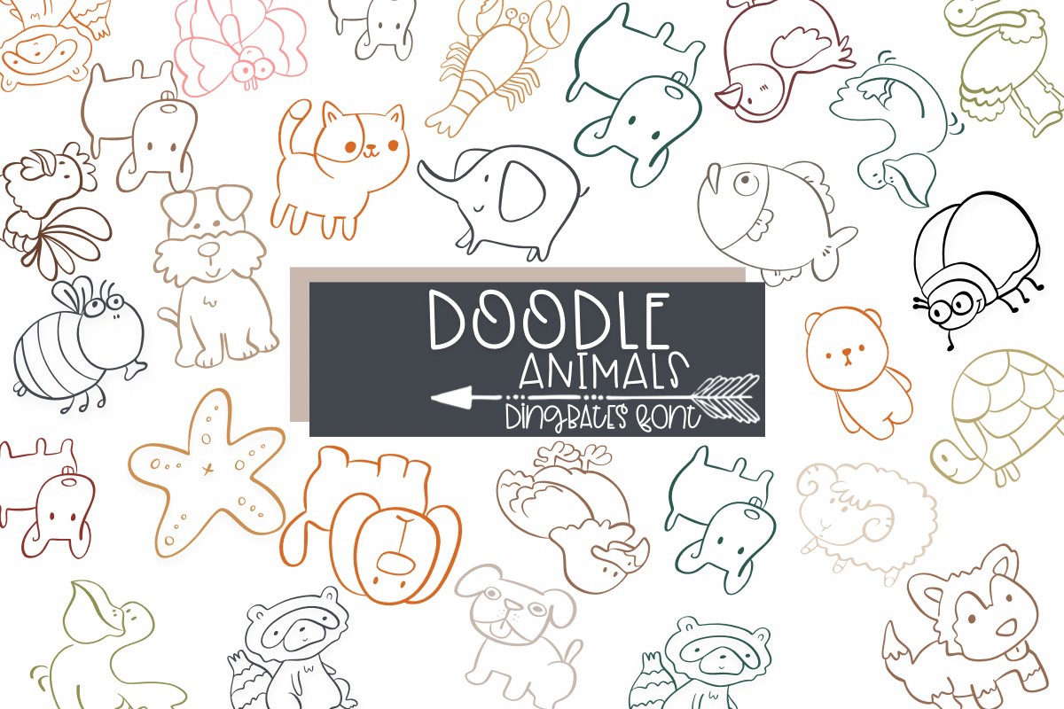 Пример шрифта Doodle Animals Regular
