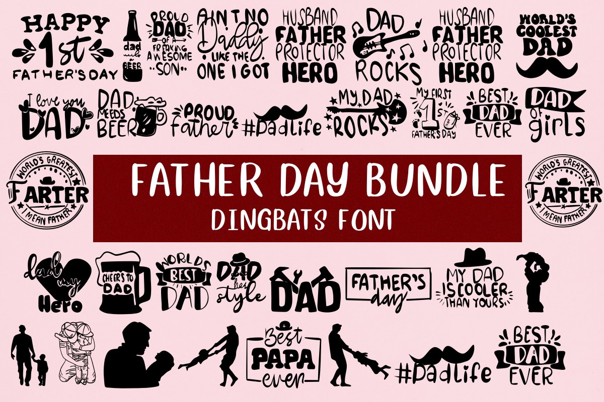 Пример шрифта Father Day Bundle Regular
