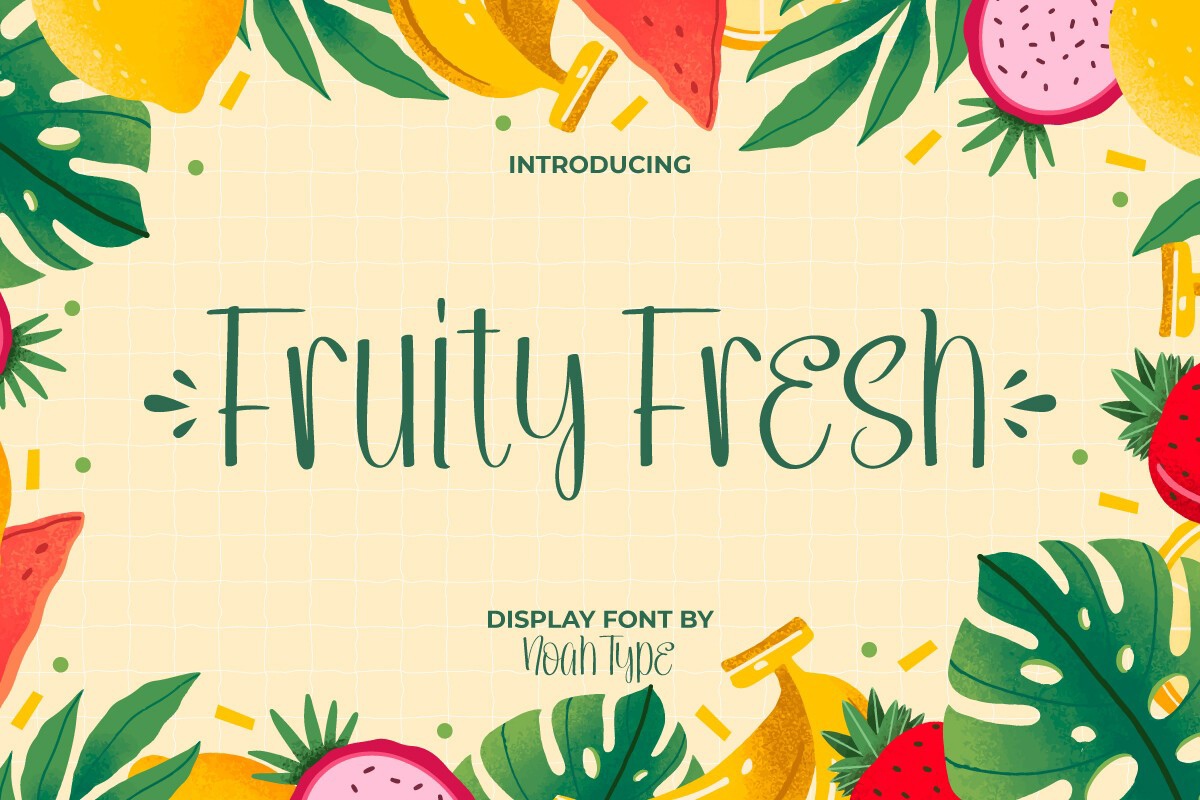 Пример шрифта Fruity Fresh Regular