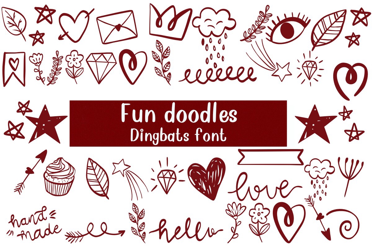 Пример шрифта Fun Doodles Regular