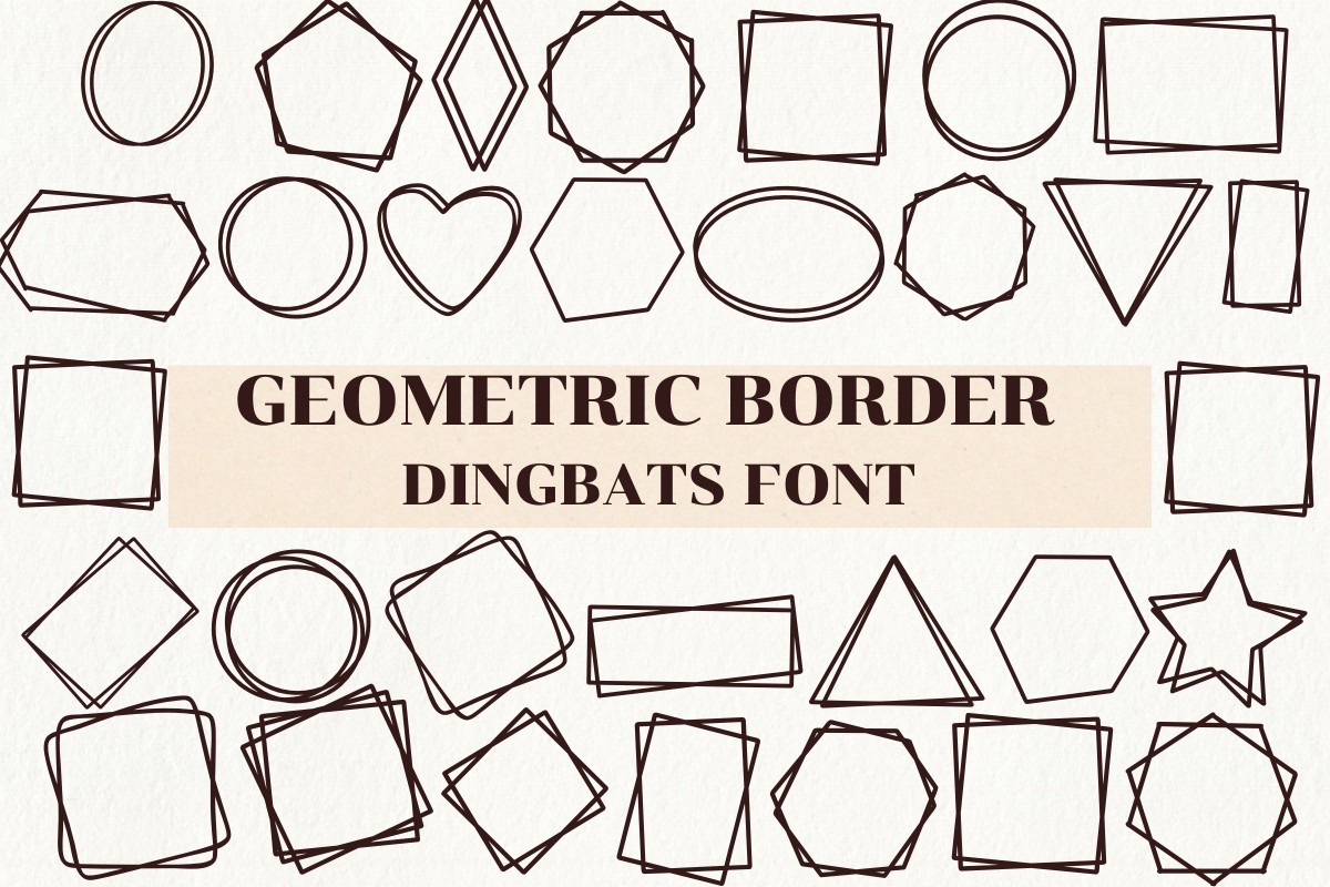 Пример шрифта Geometric Border Regular